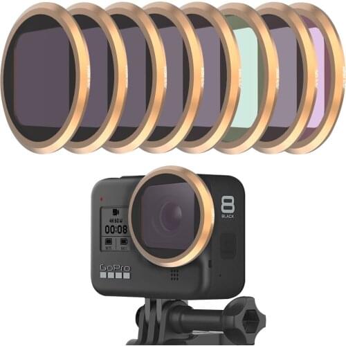 Sport Action Accessories for Gopro Hero 8 Black Lens Filter Body Filters Polar Polarizer UV/CPL/ND4 8 16 32 STAR NIGHT Protector
