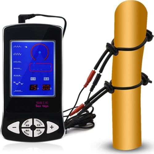 Phone APP Control Electric Shock Penis Current Orgasm Stimulator Rings Penis Vibrator Body Massager for Men Masturbator Sex Toys