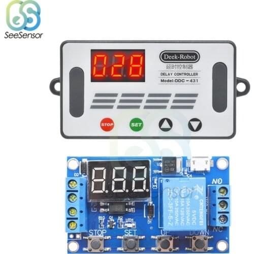 DDC-431 Delay Controller DC 5V 12V 24V LED Light Digital Time Delay Relay Trigger Cycle Timer Delay Switch Timing Control Module