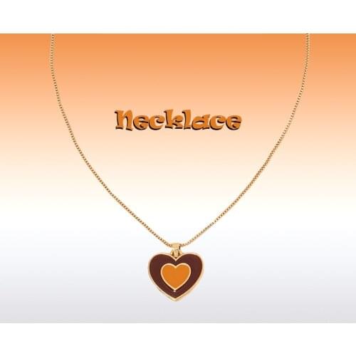 Y2K Jewelry Double Heart Necklace For Women Metal Punk Harajuku Vintage PunkCool 90s Aesthetic Necklace Charms 2021 Gifts