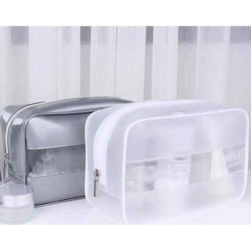 Womens Bag Portable Travel Wash Makeup Bag Clear Waterproof Cosmetic Lettered Skin Care Makeup Beauty Bags Storage Bag Fashion