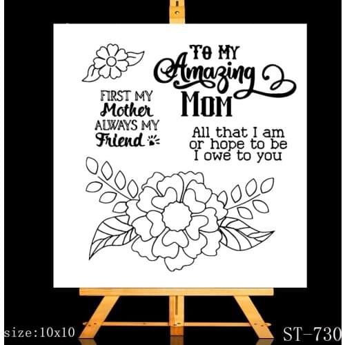 ZhuoAng Blooming flowers Clear Stamps/Card Making Holiday decorations For scrapbooking Transparent stamps 10*10cm