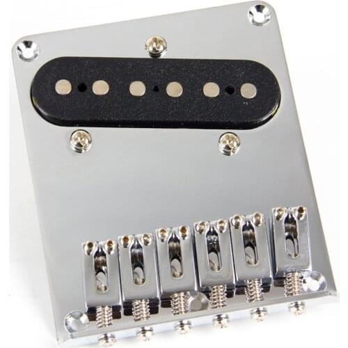1 Set 6 String Bridge Saddle Pickup With Screws for FD TL Electric Guitar Chrome