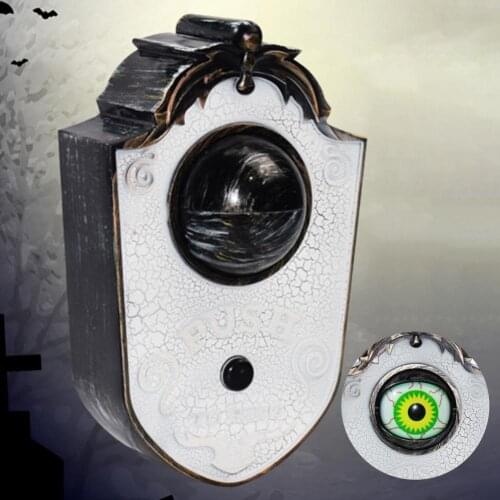 1pc Halloween Eyes Open Creepy Doorbell Plastic Tricky Props One-eyed Doorbell Prank Toys High Simulation Halloween Door Decor