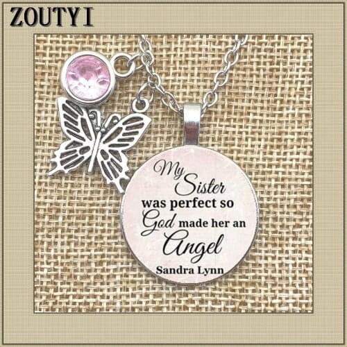 2018/Memorial necklace, my sister lost her commemorative charm, her sisters loss is perfect, so God made her an angel