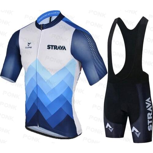 2021 Summer Strava Cycling Jersey 20D Set MTB Uniform Bicycle Clothing Quick Dry Bike Clothes Mens Short Maillot Culotte Suit