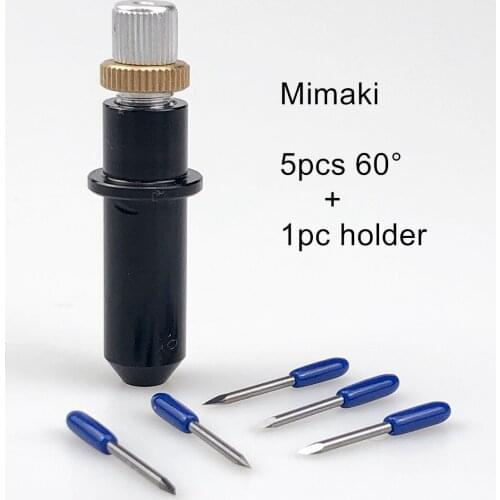 60 Degree 5pcs Mimaki Plotter Vinyl Cutter Knife Blades for Mimaki Cutting Milling Carving Tool Blade Holder High Flat