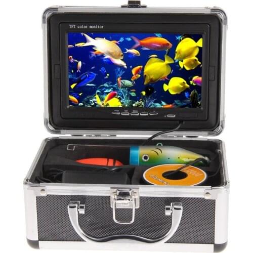 7inch Color Screen Fish Finder Underwater CCTV Camera Diving Camera Inspection System 30m Cable 12pcs LEDS With DVR
