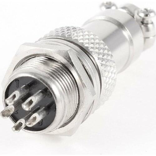 Aviation Plug Male Female Panel Power Chassis Metal Connector GX 12mm 5PIN 10PCS