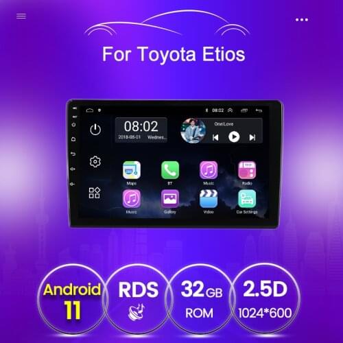 Android 11 Car Multimedia Video player For Toyota Etios BT WIFI AutoRadio SWC Navigation GPS Support DVR Carplay Rear Camera