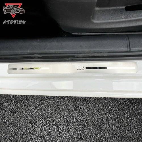 For VW Volkswagen Passat B8 2017 2018 2019 Car Door Threshold Sill Scuff Plate Guard Welcome Pedal Pad Stickers CAR Accessories
