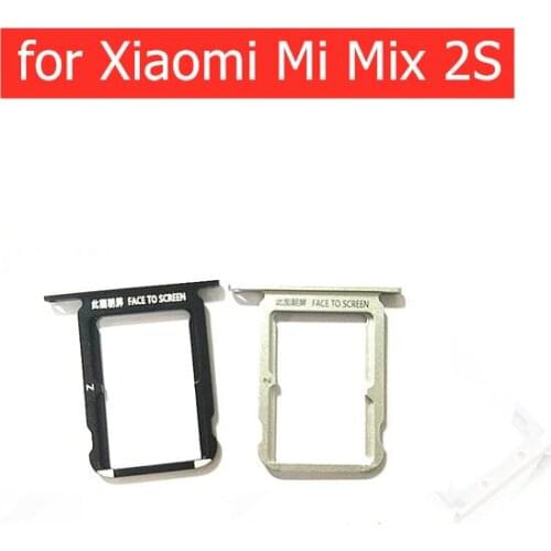 For Xiaomi Mi Mix 2S Card Tray Holder SIM Micro SD Card Slot Adapter Holder Repair Spare Parts