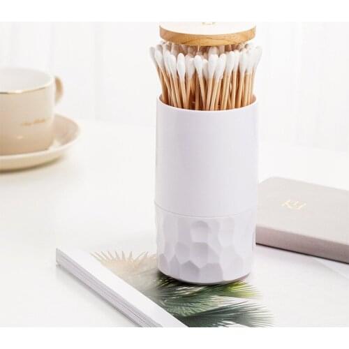 Toothpick Box Cotton Swabs Holder Tooth Pick Automatic Dispenser Press Can Living Room Table Accessories Cotton Bud Container
