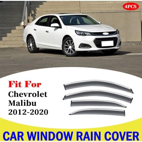 For Chevrolet Malibu 2012-2020 Window Visor Car Rain Shield Awning Trim Cover Side Window Deflector Rain Sun Shield Accessories