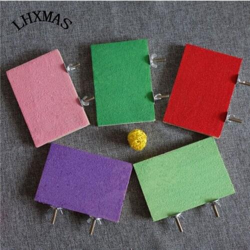 Colorful Pet Bird Cage Perches Stand Platform Paw Grinding Clean for Toys Parrot Parakeet Chew Toy D133