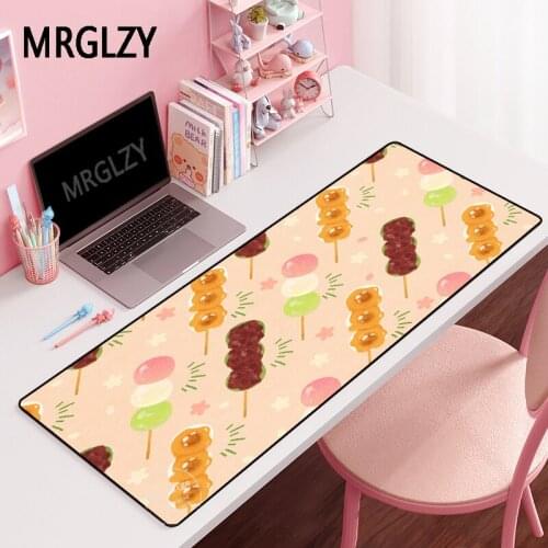 MRGLZY Drop Shipping Cartoon Food Pattern Mouse Pad Gamer Large DeskMat Computer Gaming Peripheral Accessories MousePad for LOL