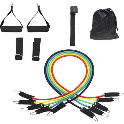 Exercise Resistance Bands Set Pull Band 5 Tube Rubber Loops Set Power Band Workout Strength Training for Home Fitness Men Women