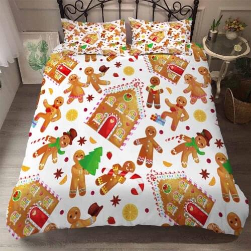 KTLRR 3D Christmas childrens cartoon duvet cover Set( 1Duvet Cover,2 PillowCase),100% superfine fiber Christmas Bedding Sets