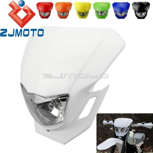 Motorcycle Motocross Headlight Fairing For Suzuki Honda Yamaha DRZ DR KX KLX EXC XCW XT WR YZ YZF TW Dirt Bike Headlamp Mask