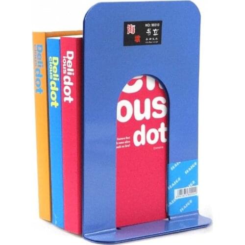 Wholesale 1 pair Durable Heavy Duty Metal Book End Shelf Bookend Holder Office School Supplies Stationery Student Good Helper