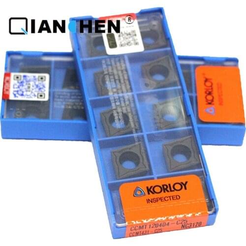 Genuine Original Korea Korloy CCMT120404-HMP NC3120 CCMT120404-HMP PC9030 (10pcs/lot) High Quality Internal turning tool Insert