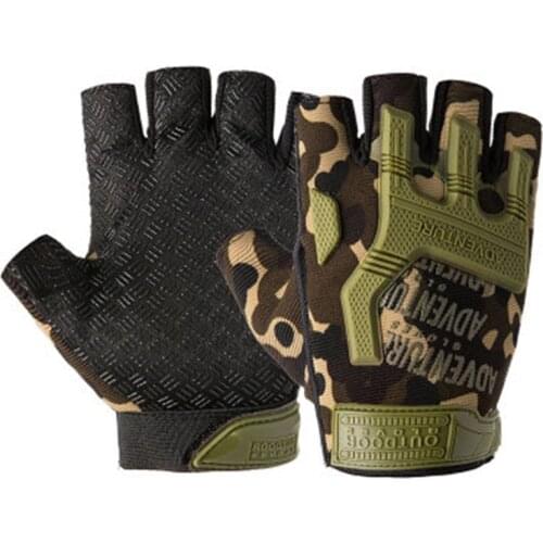 1Pair Gear Military Fingerless Hard Knuckle Tactical Gloves Men Half Finger for Army Sport Driving Shooting Riding Motorcycle