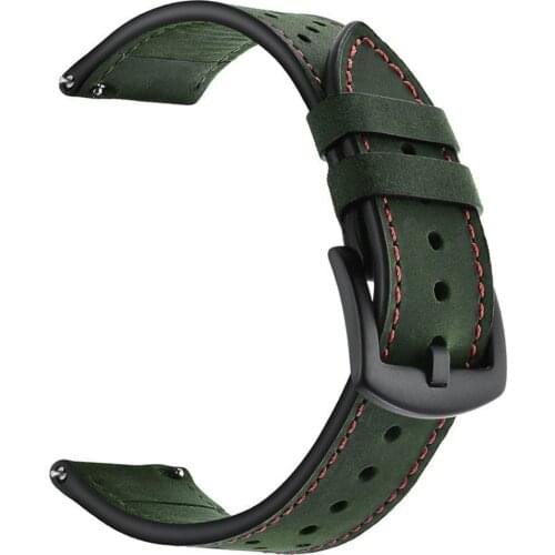 22mm Genuine Leather Watch Band Strap for Samsung Galaxy Watch 46mm for Gear S3 Sport WatchBand Quick Release