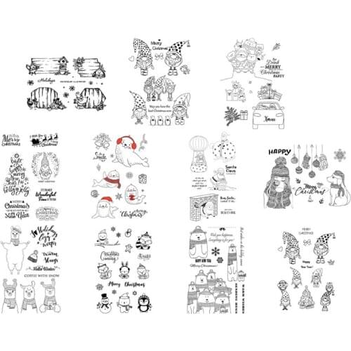 Christmas Series Silicone Clear Seal Stamp DIY Scrapbooking Embossing Photo Album Decorative Paper Card Craft