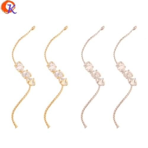 Cordial Design 30Pcs 7*40MM Jewelry Making/CZ Earrings Making/DIY/S Stick Shape/Genuine Gold Plating/Hand Made/Earring Findings