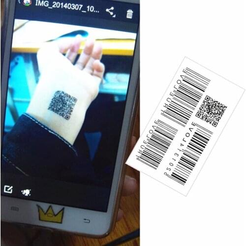 SHNAPIGN QR code Flash Tattoo Hand Sticker 10.5*6cm Small Waterproof Henna Beauty Temporary Body Sticker Art FREE SHIPPING