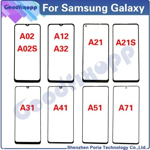 Glass Screen For Samsung Galaxy A02 A02S A12 A32 A52 A72 A21 A21S A31 A41 A51 A71 LCD Display Touch Front Outer External Lens