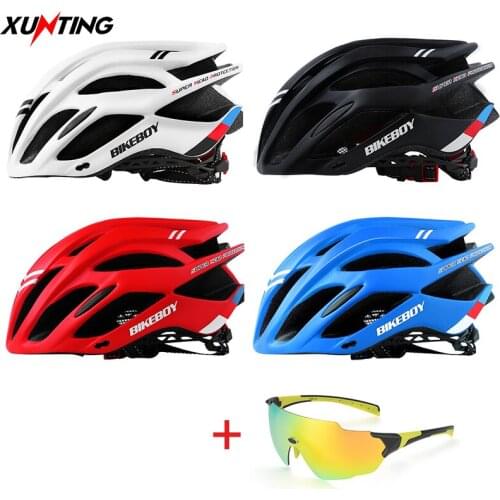 XUNTING Cycling Helmet Ultralight MTB Bicycle LED Helmet Men Women Mountain Bike Sport Special Bicycle Helmets Capacete Ciclismo