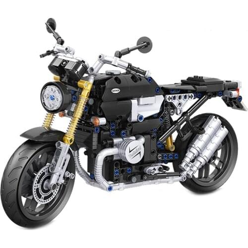 Winner 7052 MOC 621PCS static retro motorcycle model assembled building block Bricks DIY Toys For Children Birthday Gift