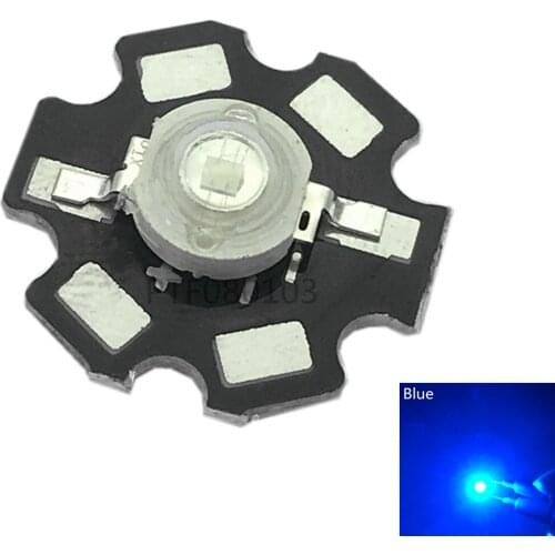 10pcs 1w 30mil 3w 32mil EPISTARS Royal Blue 445nm Blue 460nm LED Bulb Plant Grow Light Lamp With 20mm