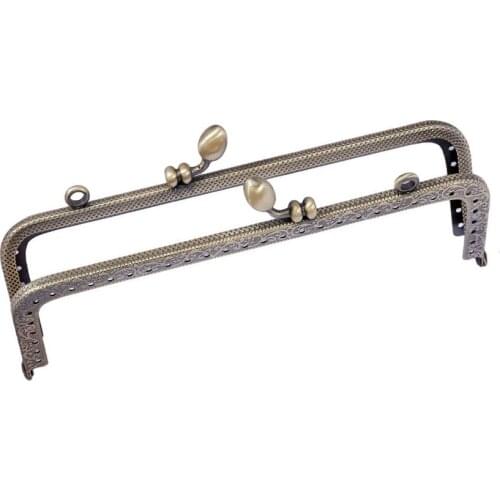 10PCS 8.5CM Antique Brass Square Metal Purse Frame Kiss Clasp Handle for Bag Craft Bag Making Sew DIY Craft Supplies