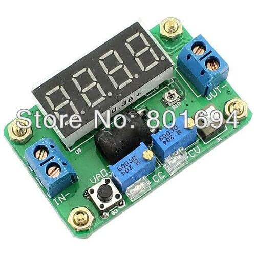 10 Pcs/Lot DC-DC Step Down Power Supply Module 4.5-24V Adjustable to 0.9-20V Buck Converters Red LED Meter