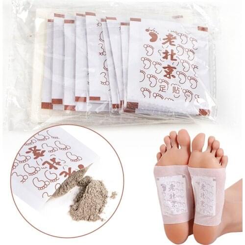 10PCS Detox Foot Pads Body Detox Foot Patch Feet Care Slimming Old Beijing Foot Patch Ginger Organic Detox Feet Cleansing
