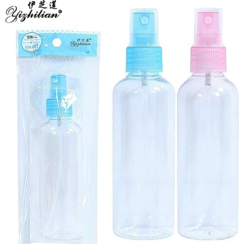 100ml Transparent Makeup Small Watering Can Superfine Mist Spray Bottle Moisturizing Perfume Storage Bottle PET Plastic Bottles