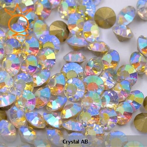 1440pcs/Bag Mixed Size Glass Point bottom Rhinestones Glue On Diamond Jewelry Nail Art Wedding Dress Decoration DIY Accessory