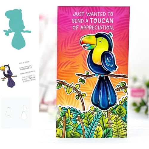 2021 Toucan Bird Animal Metal Cutting Dies and Silicone Stamps Stencil DIY Scrapbooking Paper Albums Album Stamp Die Card