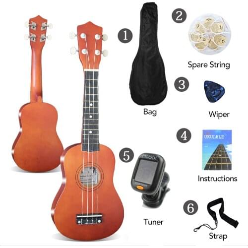 21 inch Ukulele Rosewood Acoustic Nylon 4 Strings ukelele Bass Guitar Musical Instrument for beginners or Basic Players укулеле
