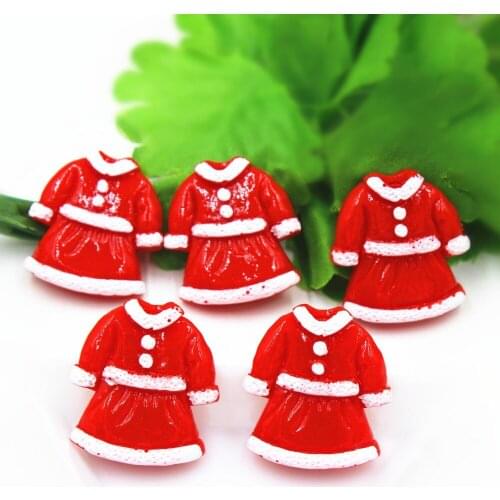 30pcs/lot about 25MM flat back resin Christmas dress DIY resin cabochons accessories