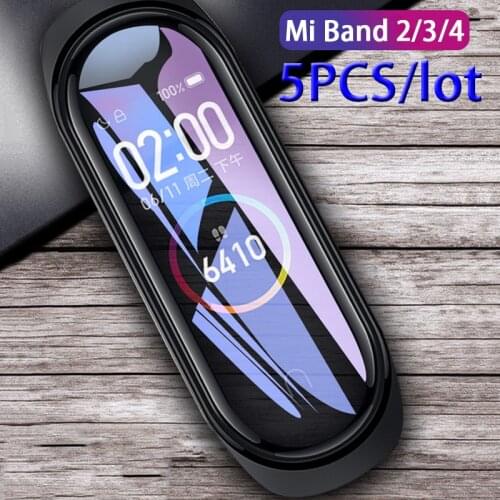 5 pcs 3D full screen protector for Xiaomi Mi band 4 5 protective film on the Xiomi band 2 3 4 band2 band3 band4 band5 Not Glass