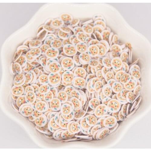 About 5mm Colorful Cherry Bear Polymer Clay Slices Sprinkles for Slimes Filling Acrylic Epoxy Resin Filler