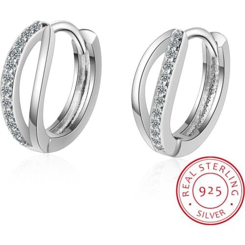 925 Sterling Silver Geometric Spiral Twist Round Hoop Earrings For Women Trendy 10mm Piercing Earings Fine Jewelry kolczyki