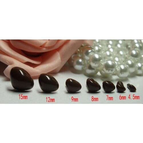Free ship!!5-15mm brown Color Triangle Safety Nose / Plastic Nose /Toy nose - 30pcs