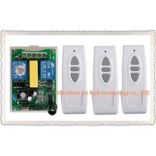 AC220V 2CH Wireless Remote Control Switch Motor Positive &negative 1*Receiver + 3 *Transmitters for Appliances Gate Garage Door