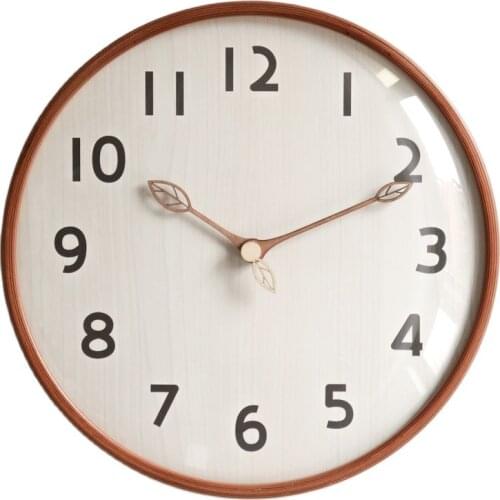 Large Wall Clock Modern Solid Wood Walnut Nordic Clocks Wall Home Decor Living Room Watch Silent Living Room Decoration Gift
