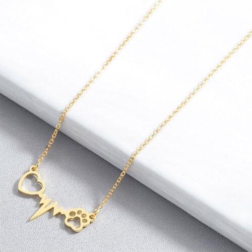 Chain on the neck gold heart necklaces womens couple pendants cute stainless steel woman accessories fashion necklace jewelry
