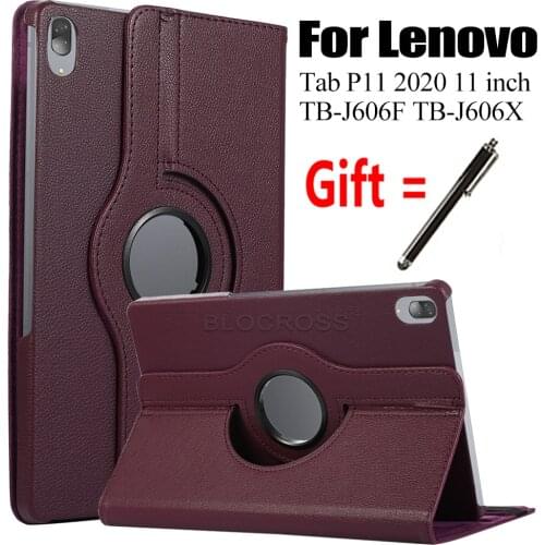 Tablet Case for Lenovo Tab P11 Pro 11.5'' 2020 Cover TB-J706F TB-J706L 360 Rotating Leather Stand Cover for Tab P11 11 inch Case